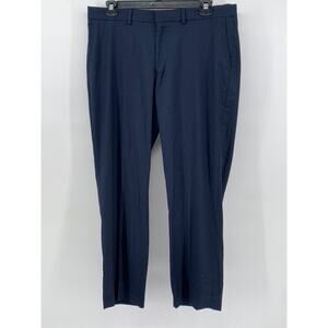 DOCKERS Men's Blue Solid Slim-Leg Performance Stretch Pants SZ  38X30